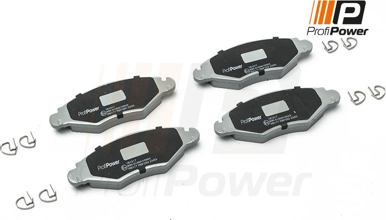 ProfiPower 1B1017 - Brake Pad Set, disc brake onlydrive.pro