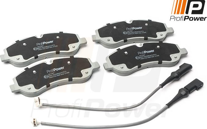 ProfiPower 1B1087 - Brake Pad Set, disc brake onlydrive.pro