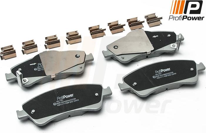 ProfiPower 1B1191 - Brake Pad Set, disc brake onlydrive.pro