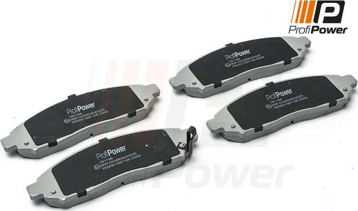 ProfiPower 1B1198 - Brake Pad Set, disc brake onlydrive.pro