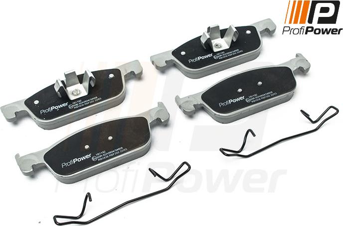 ProfiPower 1B1192 - Brake Pad Set, disc brake onlydrive.pro