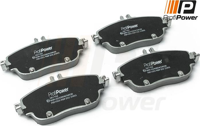 ProfiPower 1B1152 - Brake Pad Set, disc brake onlydrive.pro