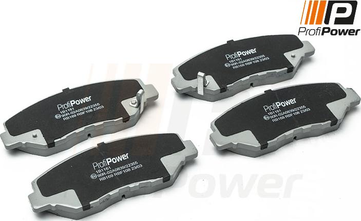 ProfiPower 1B1161 - Brake Pad Set, disc brake onlydrive.pro