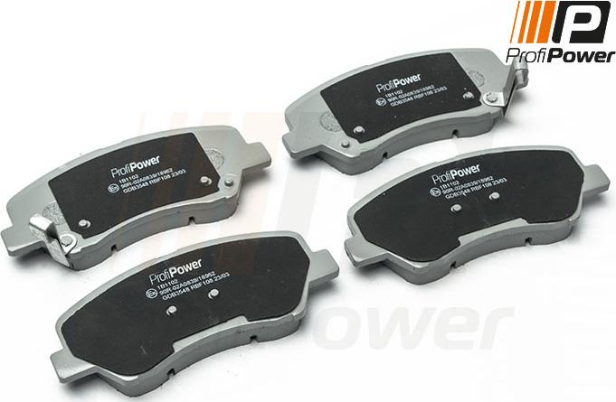 ProfiPower 1B1102 - Brake Pad Set, disc brake onlydrive.pro