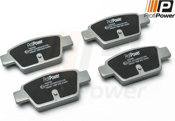 ProfiPower 1B2006 - Brake Pad Set, disc brake onlydrive.pro