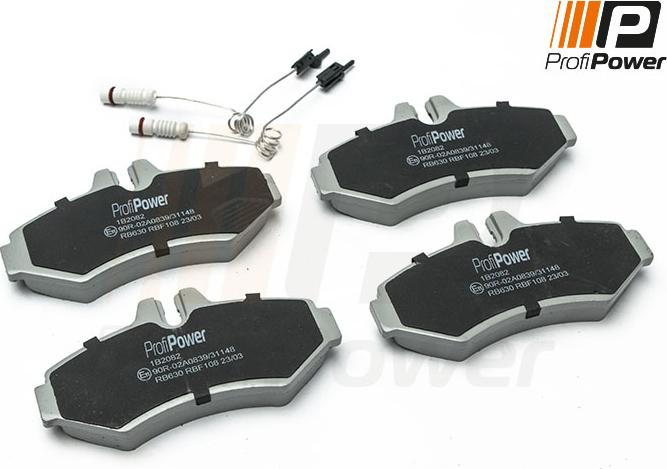 ProfiPower 1B2082 - Brake Pad Set, disc brake onlydrive.pro