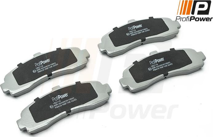 ProfiPower 1B2119 - Brake Pad Set, disc brake onlydrive.pro