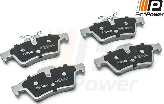 ProfiPower 1B2116 - Brake Pad Set, disc brake onlydrive.pro