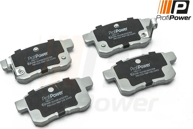 ProfiPower 1B2117 - Тормозные колодки, дисковые, комплект onlydrive.pro