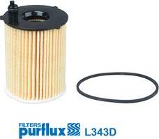 Purflux L343D - Eļļas filtrs onlydrive.pro