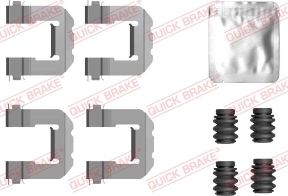 QUICK BRAKE 109-0127 - Priedų komplektas, diskinių stabdžių trinkelės onlydrive.pro