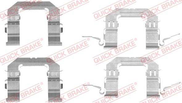 QUICK BRAKE 1091722 - Priedų komplektas, diskinių stabdžių trinkelės onlydrive.pro