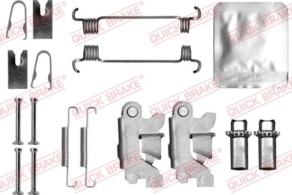 QUICK BRAKE 105-0875S - Priedų komplektas, stovėjimo stabdžių trinkelės onlydrive.pro