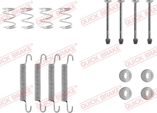 QUICK BRAKE 1050711 - Piederumu komplekts, Stāvbremzes mehānisma bremžu loks onlydrive.pro