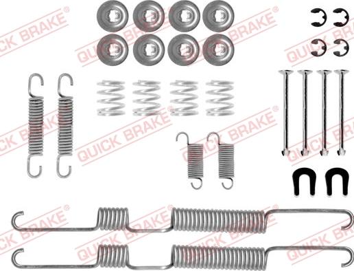 QUICK BRAKE 105-0730 - Piederumu komplekts, Bremžu loki onlydrive.pro