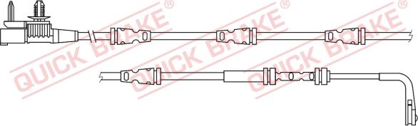 QUICK BRAKE WS 0432 A - Сигнализатор, износ тормозных колодок onlydrive.pro