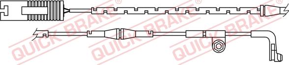 QUICK BRAKE WS 0222 A - Сигнализатор, износ тормозных колодок onlydrive.pro