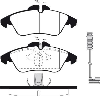 Mercedes-Benz A  900 420 03 00 - Piduriklotsi komplekt,ketaspidur onlydrive.pro