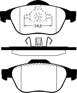 RENAULT 7711946197 - Piduriklotsi komplekt,ketaspidur onlydrive.pro