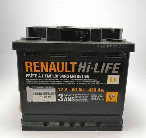 RENAULT 7711238596 - Starter Battery onlydrive.pro