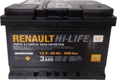 RENAULT 7711238597 - Battery onlydrive.pro