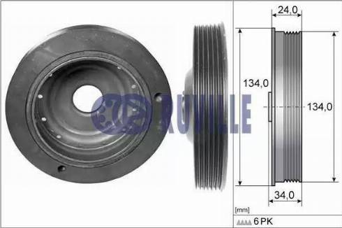 Ruville 515510 - Belt Pulley, crankshaft onlydrive.pro