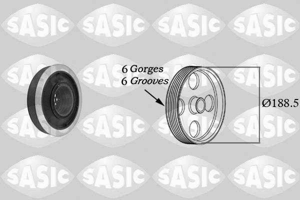 Sasic 9001805 - Belt Pulley, crankshaft onlydrive.pro