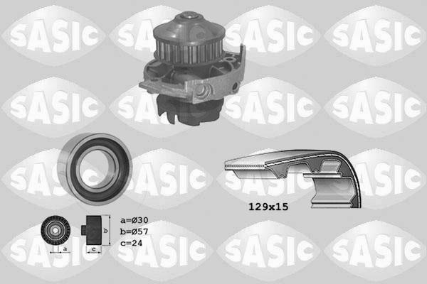 Sasic 3906017 - Водяной насос + комплект зубчатого ремня ГРМ onlydrive.pro