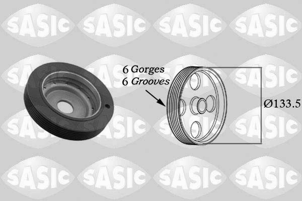 Sasic 2154001 - Belt Pulley, crankshaft onlydrive.pro