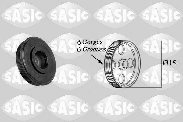 Sasic 2154020 - Belt Pulley, crankshaft onlydrive.pro