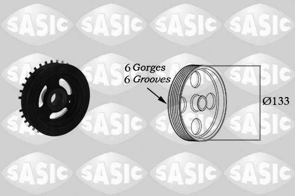 Sasic 2156040 - Belt Pulley, crankshaft onlydrive.pro