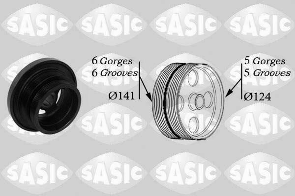 Sasic 2156047 - Belt Pulley, crankshaft onlydrive.pro