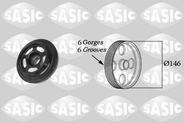 Sasic 2156059 - Belt Pulley, crankshaft onlydrive.pro