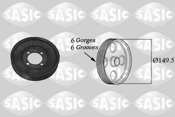 Sasic 2156017 - Belt Pulley, crankshaft onlydrive.pro