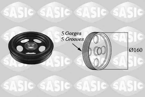 Sasic 2156023 - Belt Pulley, crankshaft onlydrive.pro