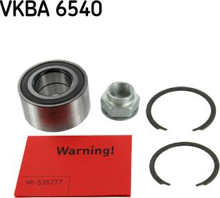SKF VKBA 6540 - Bearing Kit, wheel hub onlydrive.pro