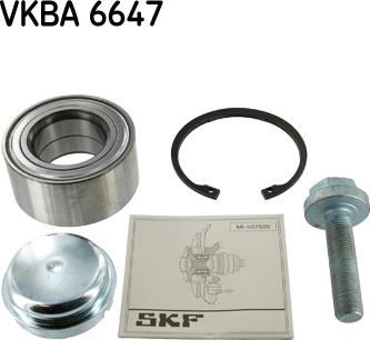 SKF VKBA 6647 - Комплект подшипника, ступицы колеса onlydrive.pro