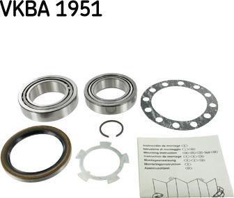 SKF VKBA 1951 - Комплект подшипника, ступицы колеса onlydrive.pro