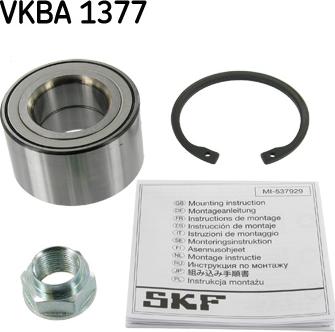 SKF VKBA 1377 - Комплект подшипника, ступицы колеса onlydrive.pro