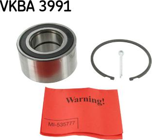 SKF VKBA 3991 - Комплект подшипника, ступицы колеса onlydrive.pro