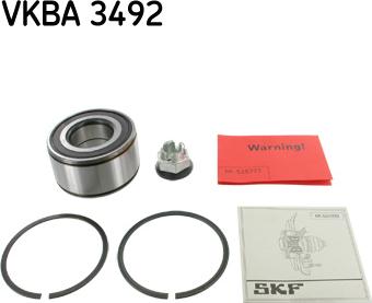 SKF VKBA 3492 - Комплект подшипника, ступицы колеса onlydrive.pro