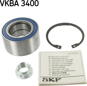 SKF VKBA 3400 - Bearing Kit, wheel hub onlydrive.pro