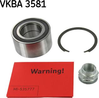 SKF VKBA 3581 - Bearing Kit, wheel hub onlydrive.pro