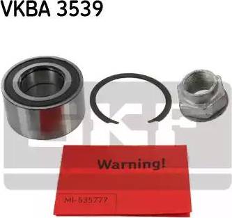 SKF VKBA 3539 - Bearing Kit, wheel hub onlydrive.pro