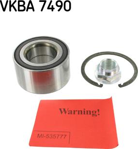 SKF VKBA 7490 - Riteņa rumbas gultņa komplekts onlydrive.pro