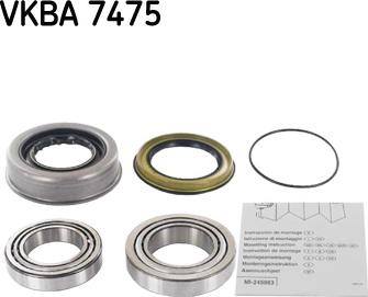 SKF VKBA 7475 - Bearing Kit, wheel hub onlydrive.pro