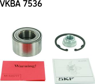 SKF VKBA 7536 - Комплект подшипника, ступицы колеса onlydrive.pro