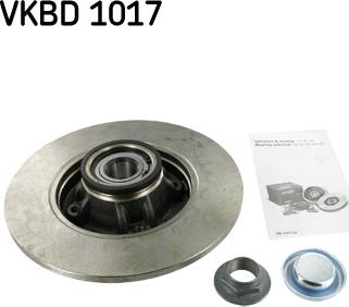 SKF VKBD 1017 - Тормозной диск onlydrive.pro