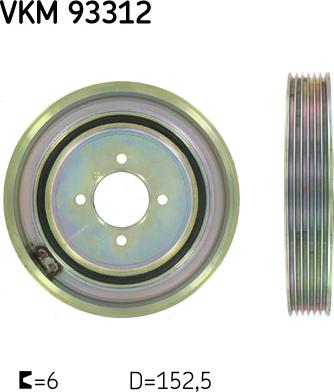 SKF VKM 93312 - Шкив коленчатого вала onlydrive.pro