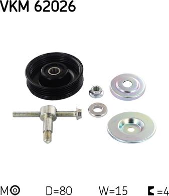 SKF VKM 62026 - Ролик, поликлиновый ремень onlydrive.pro